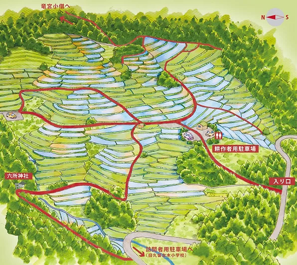 久留女木の棚田マップ